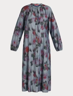 Marina Rinaldi Robe longue en denim chambray BLEU Outlet