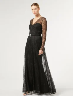 Marina Rinaldi Robe longue en dentelle NOIR Online