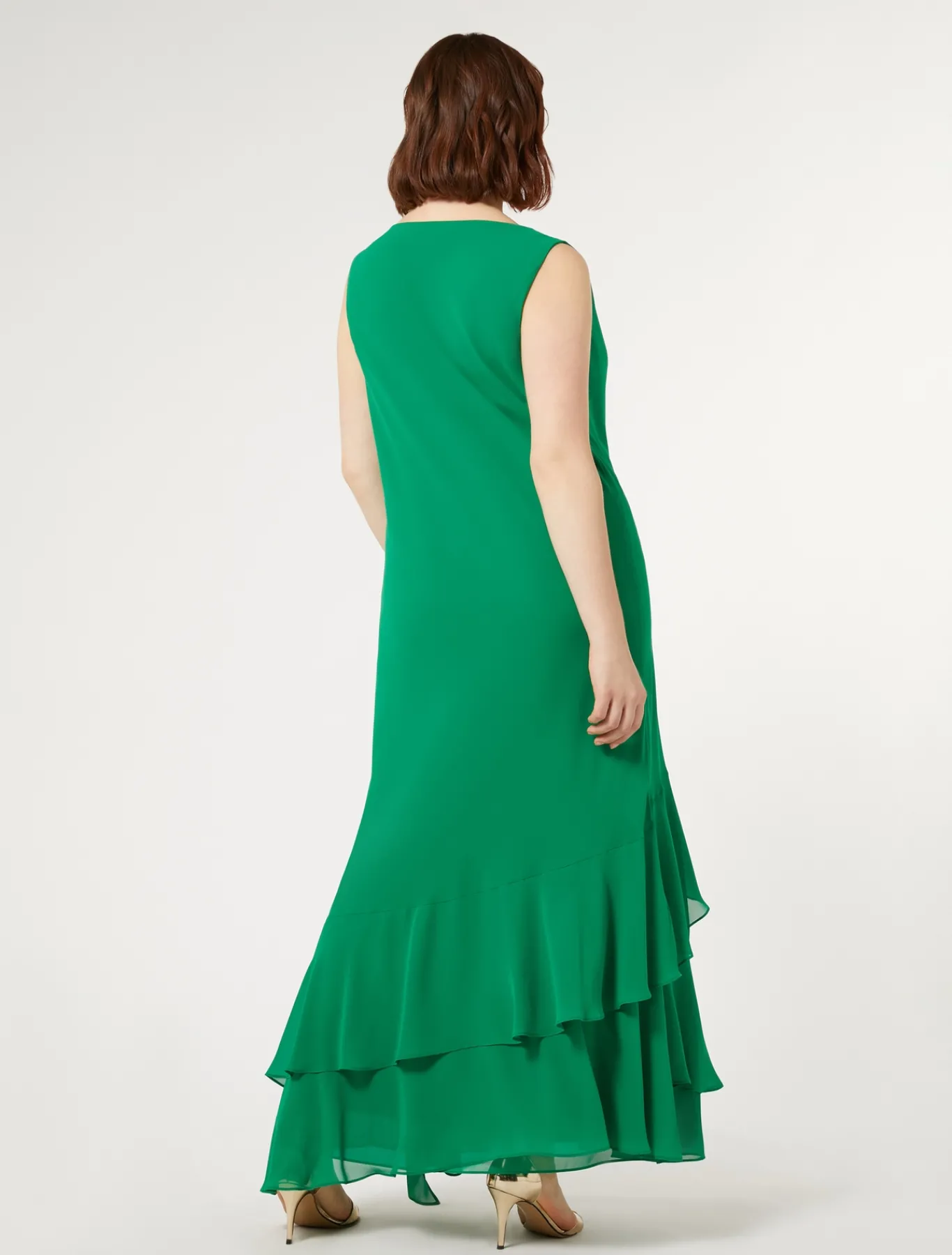 Marina Rinaldi Robe longue en georgette VERTECLATANT Sale