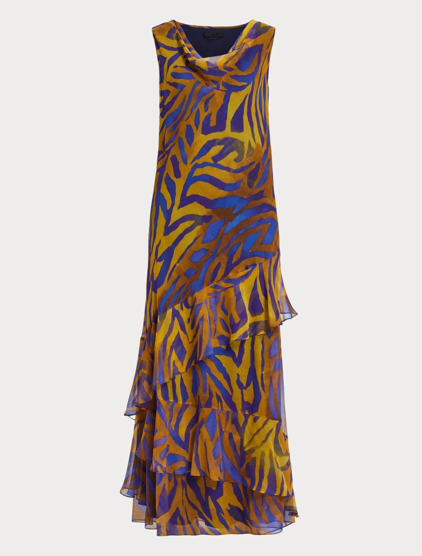 Marina Rinaldi Robe longue en gegette imprimée OR Sale
