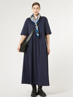Marina Rinaldi Robe longue en jersey BLEUNUIT Clearance