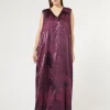 Marina Rinaldi Robe longue en satin BORDEAUX Outlet