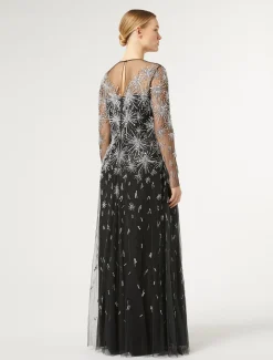 Marina Rinaldi Robe longue en tulle avec broderie NOIR Best
