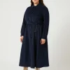 Marina Rinaldi Robe longue en velours BLEU Sale