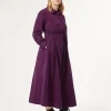 Marina Rinaldi Robe longue en velours PRUNE Online