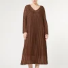 Marina Rinaldi Robe longue en viscose CARAMEL Outlet
