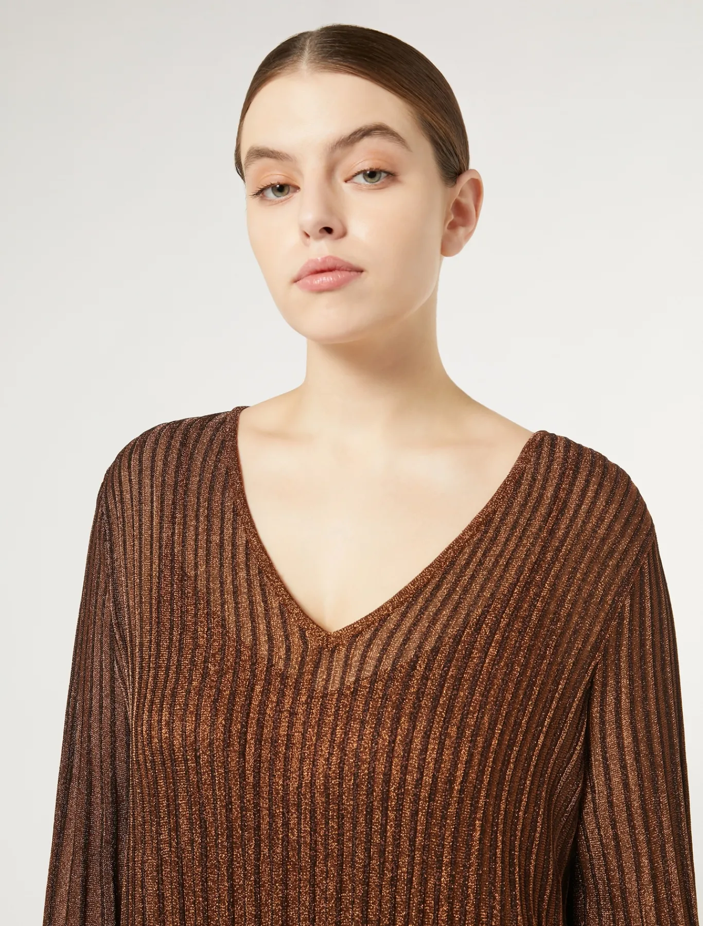 Marina Rinaldi Robe longue en viscose CARAMEL Outlet
