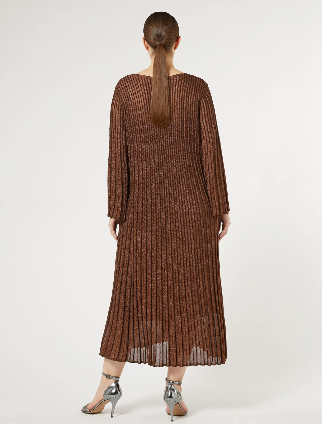 Marina Rinaldi Robe longue en viscose CARAMEL Outlet