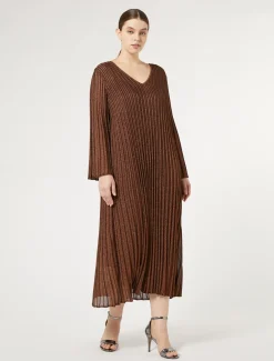 Marina Rinaldi Robe longue en viscose CARAMEL Outlet