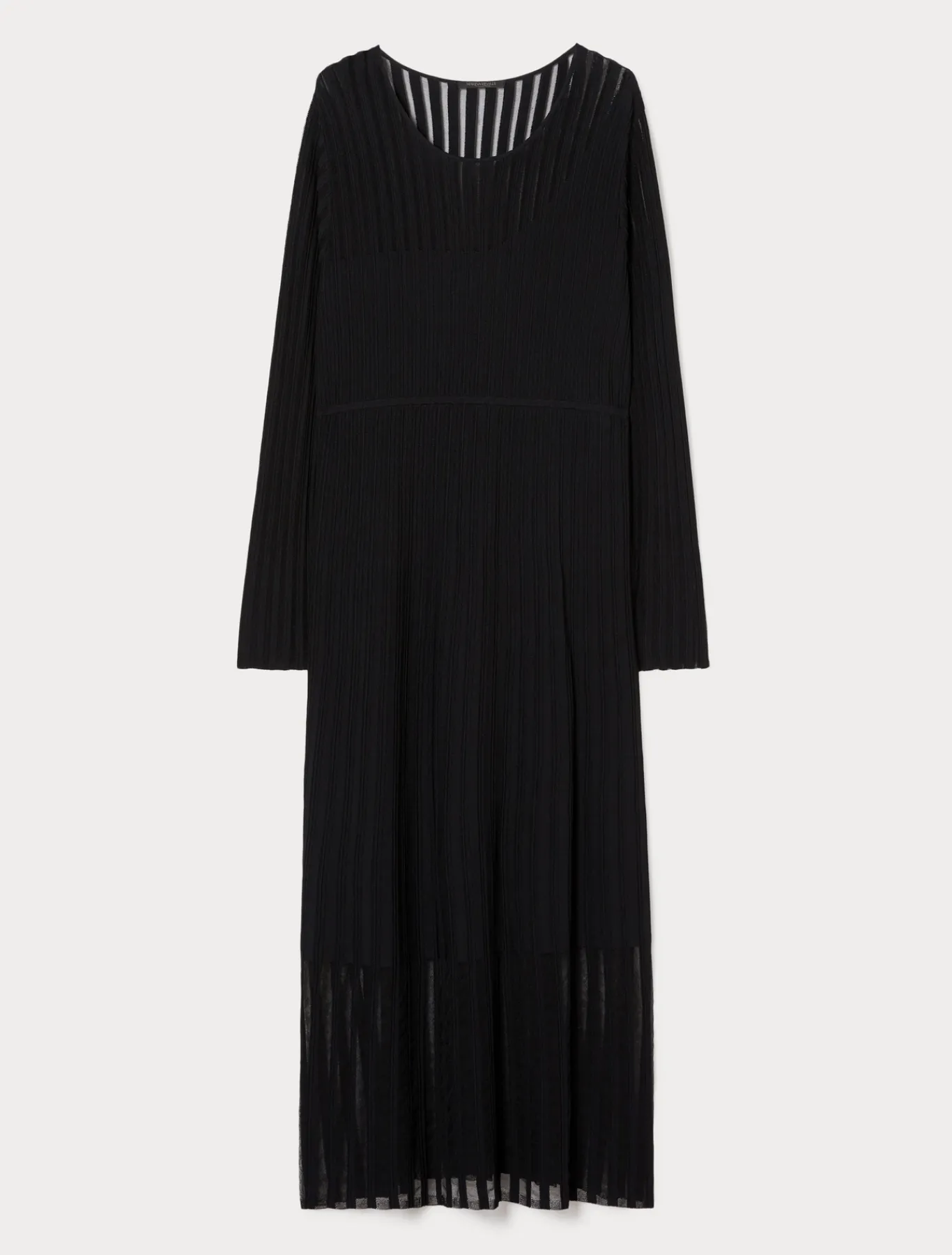 Marina Rinaldi Robe longue en viscose côtelée NOIR New