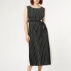 Marina Rinaldi Robe longue plissée soleil NOIRBLANC Online