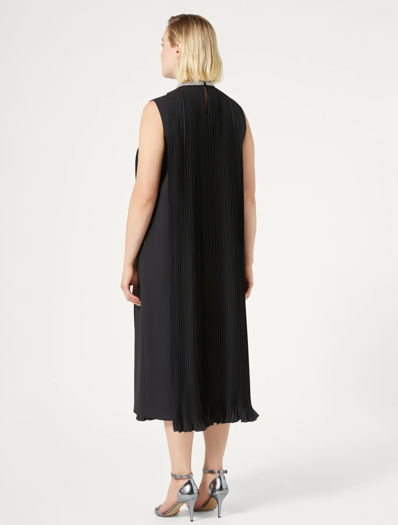 Marina Rinaldi Robe mi-longue en crêpe NOIR Hot