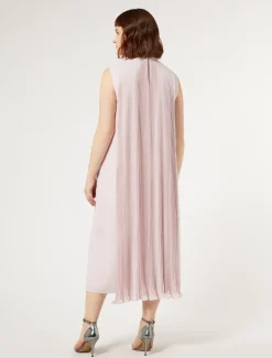 Marina Rinaldi Robe mi-longue en crêpe ROSE Clearance