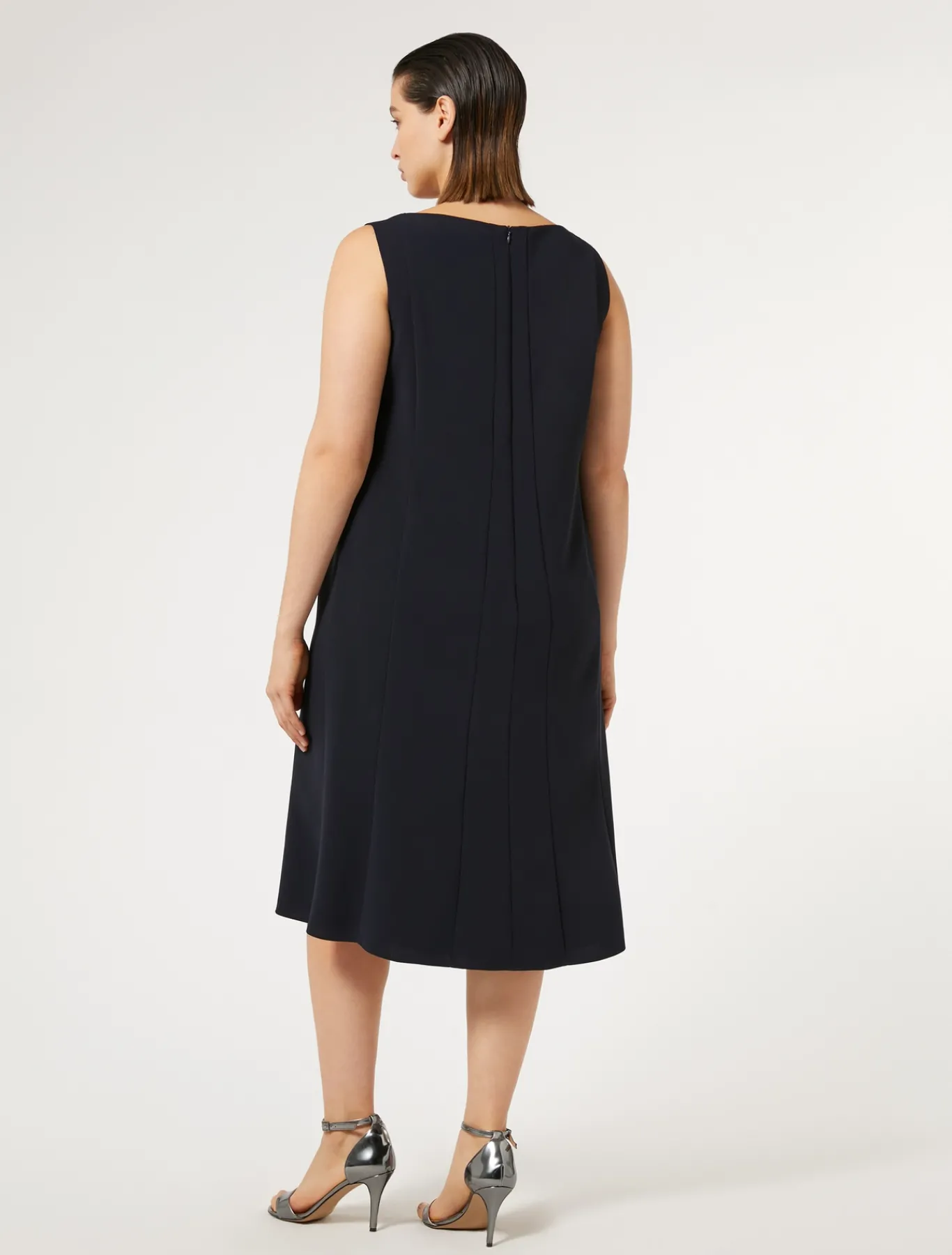 Marina Rinaldi Robe mi-longue en crêpe triacétate BLEUNUIT Discount