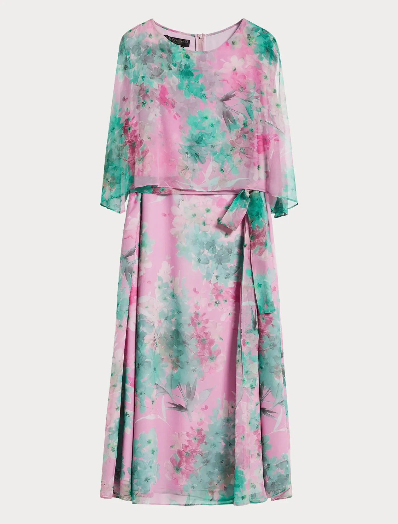 Marina Rinaldi Robe mi-longue en georgette ROSE Hot