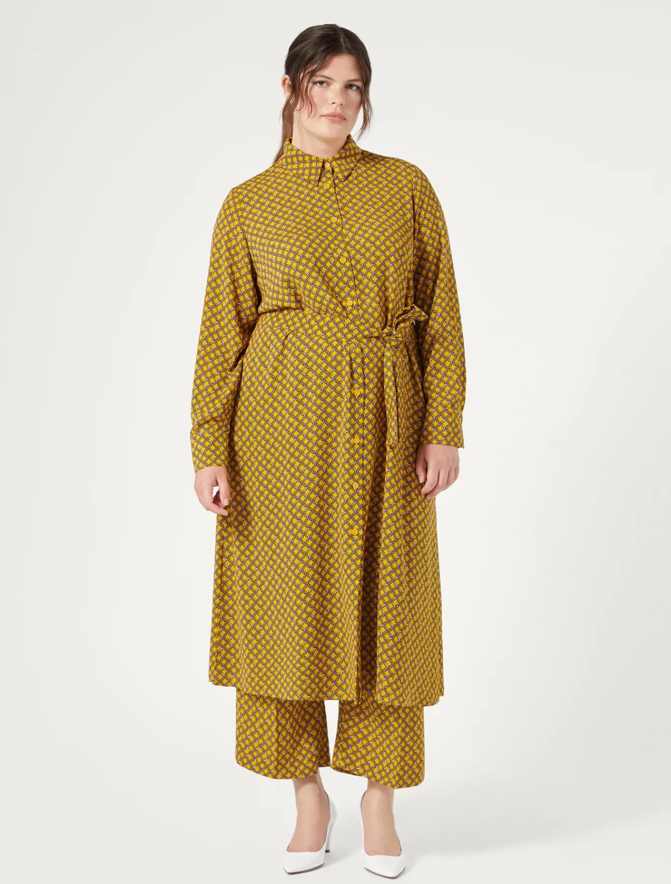 Marina Rinaldi Robe-chemise en cady JAUNE Outlet