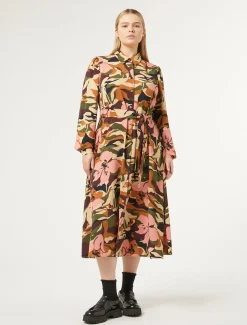 Marina Rinaldi Robe-chemise en cady imprimé BLEUNUIT Discount