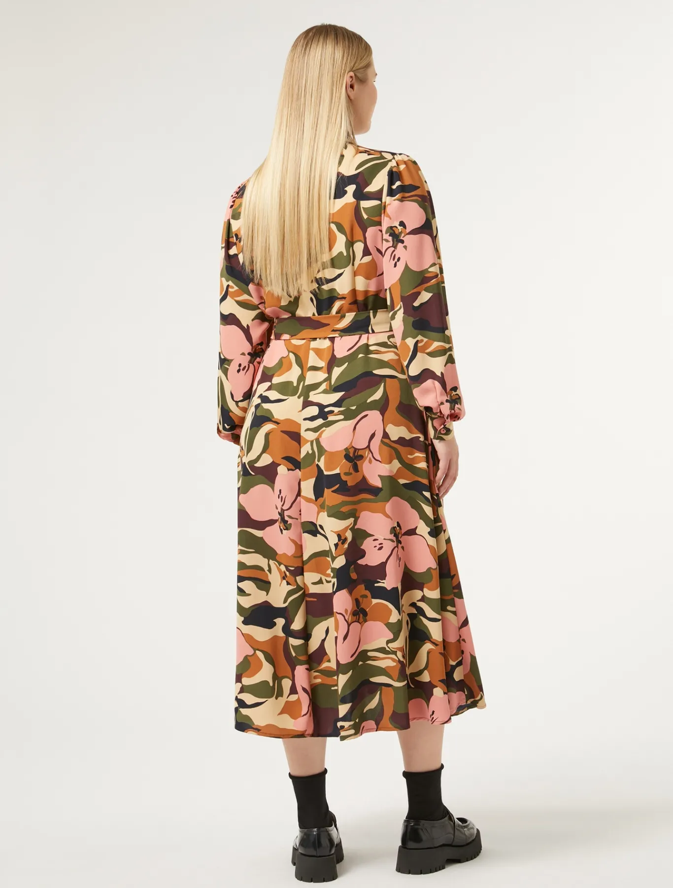 Marina Rinaldi Robe-chemise en cady imprimé BLEUNUIT Discount