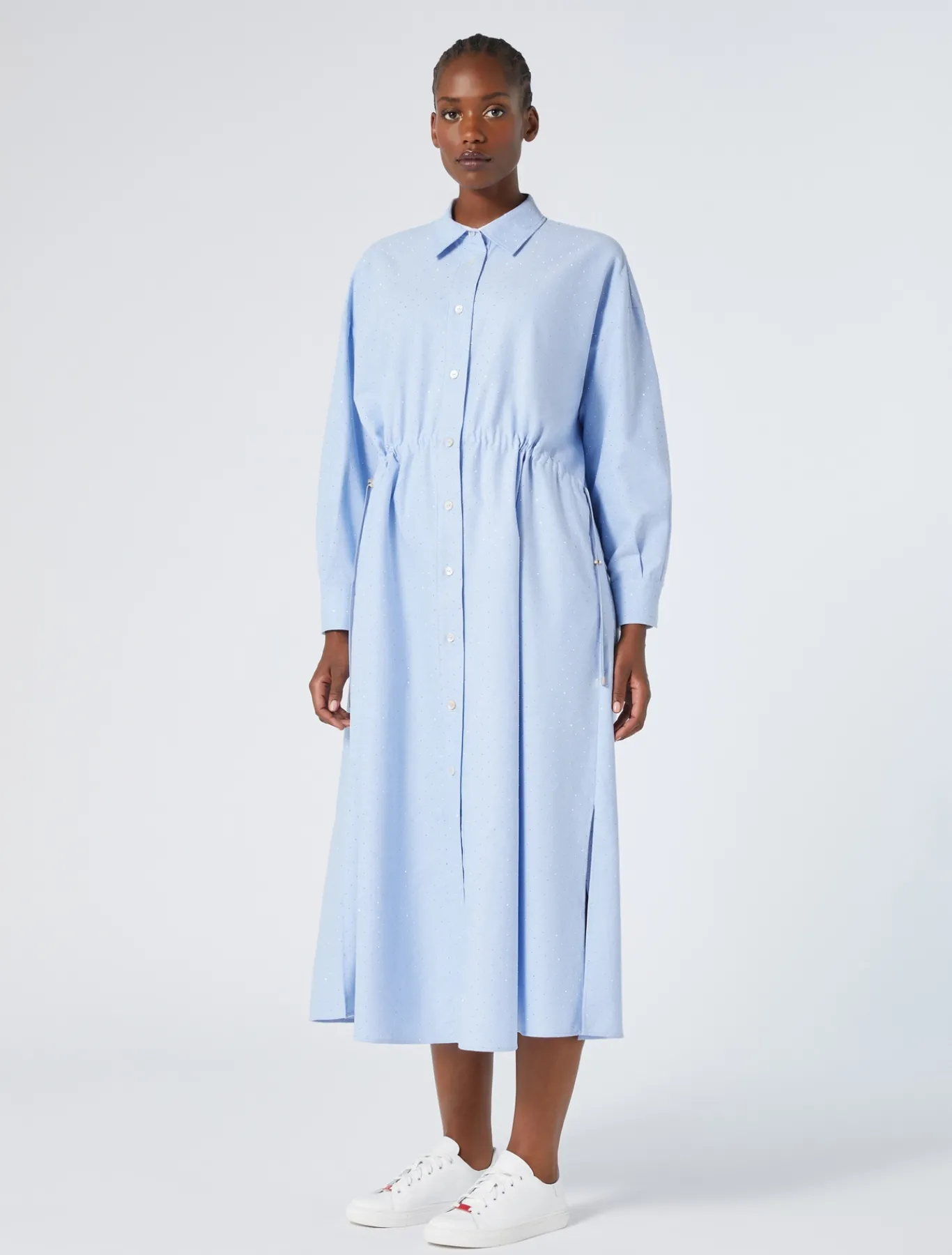 Marina Rinaldi Robe-chemise en coton Oxford AZURE Best