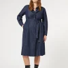 Marina Rinaldi Robe-chemise en denim léger BLEUNUIT Clearance