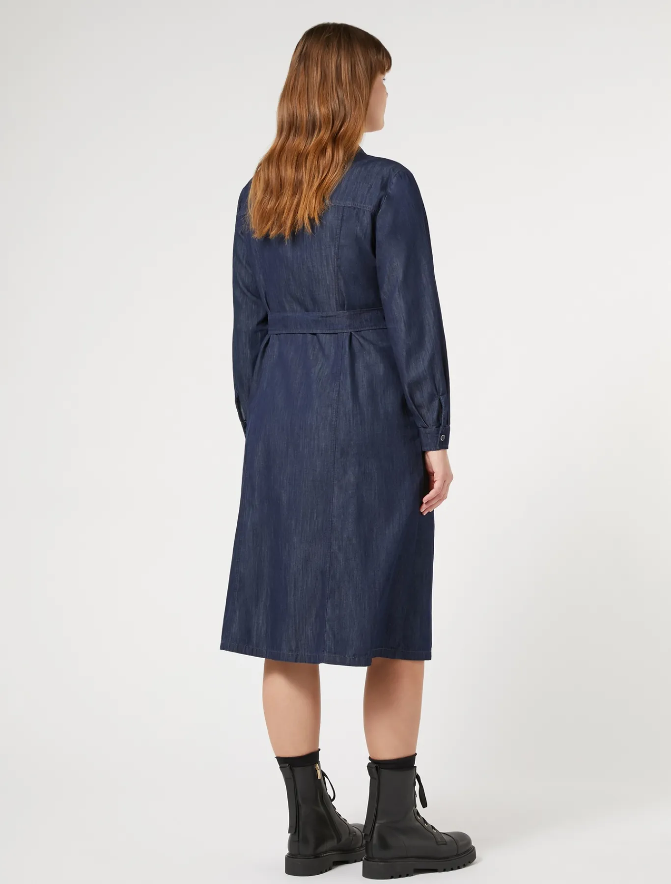Marina Rinaldi Robe-chemise en denim léger BLEUNUIT Clearance
