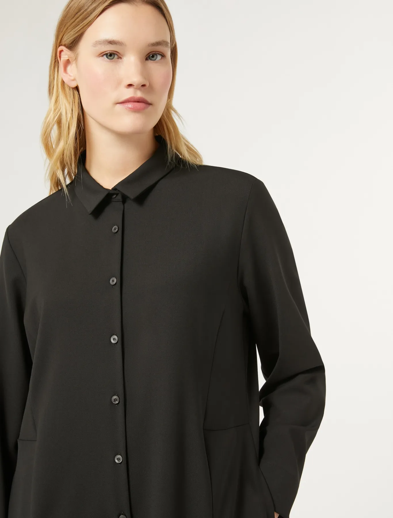 Marina Rinaldi Robe-chemise en gabardine NOIR Fashion