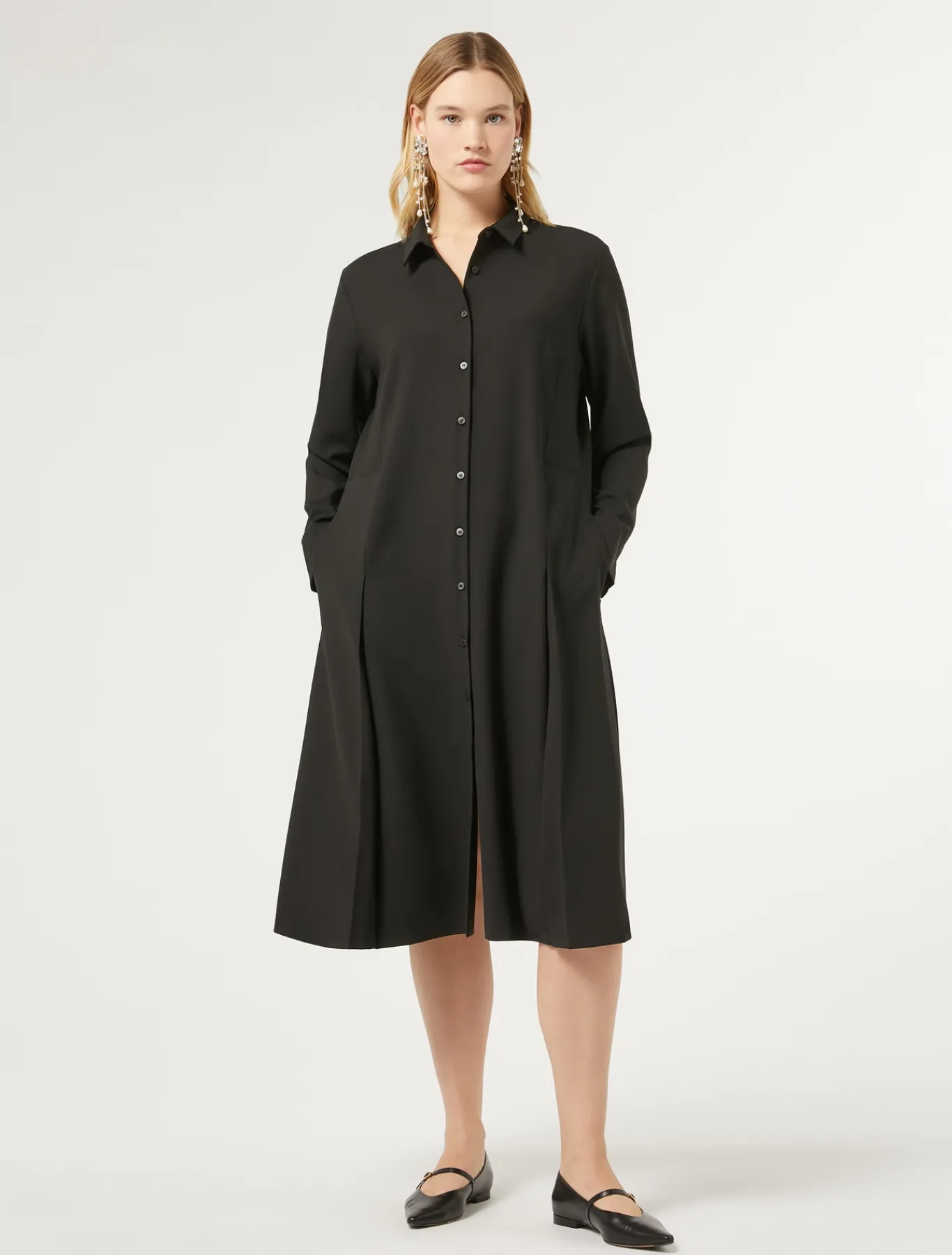 Marina Rinaldi Robe-chemise en gabardine NOIR Fashion