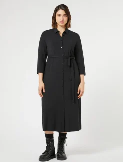 Marina Rinaldi Robe-chemise en jersey NOIR Discount