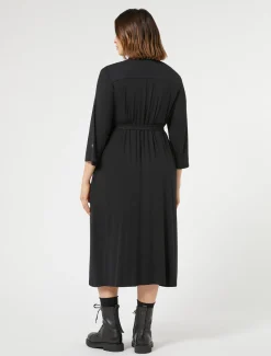 Marina Rinaldi Robe-chemise en jersey NOIR Discount