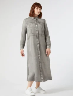 Marina Rinaldi Robe-chemise en satin GRISMOYEN Online