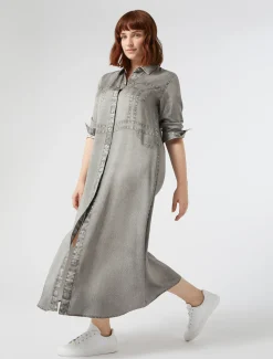 Marina Rinaldi Robe-chemise en satin GRISMOYEN Online
