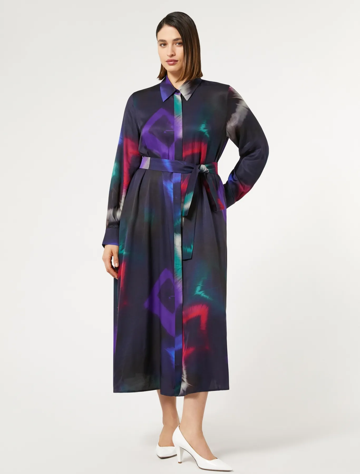 Marina Rinaldi Robe-chemise en sergé NOIR Clearance