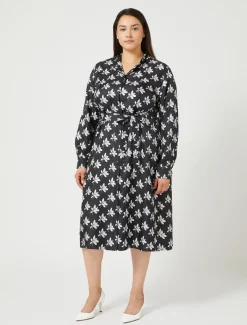 Marina Rinaldi Robe-chemise en sergé NOIR Hot