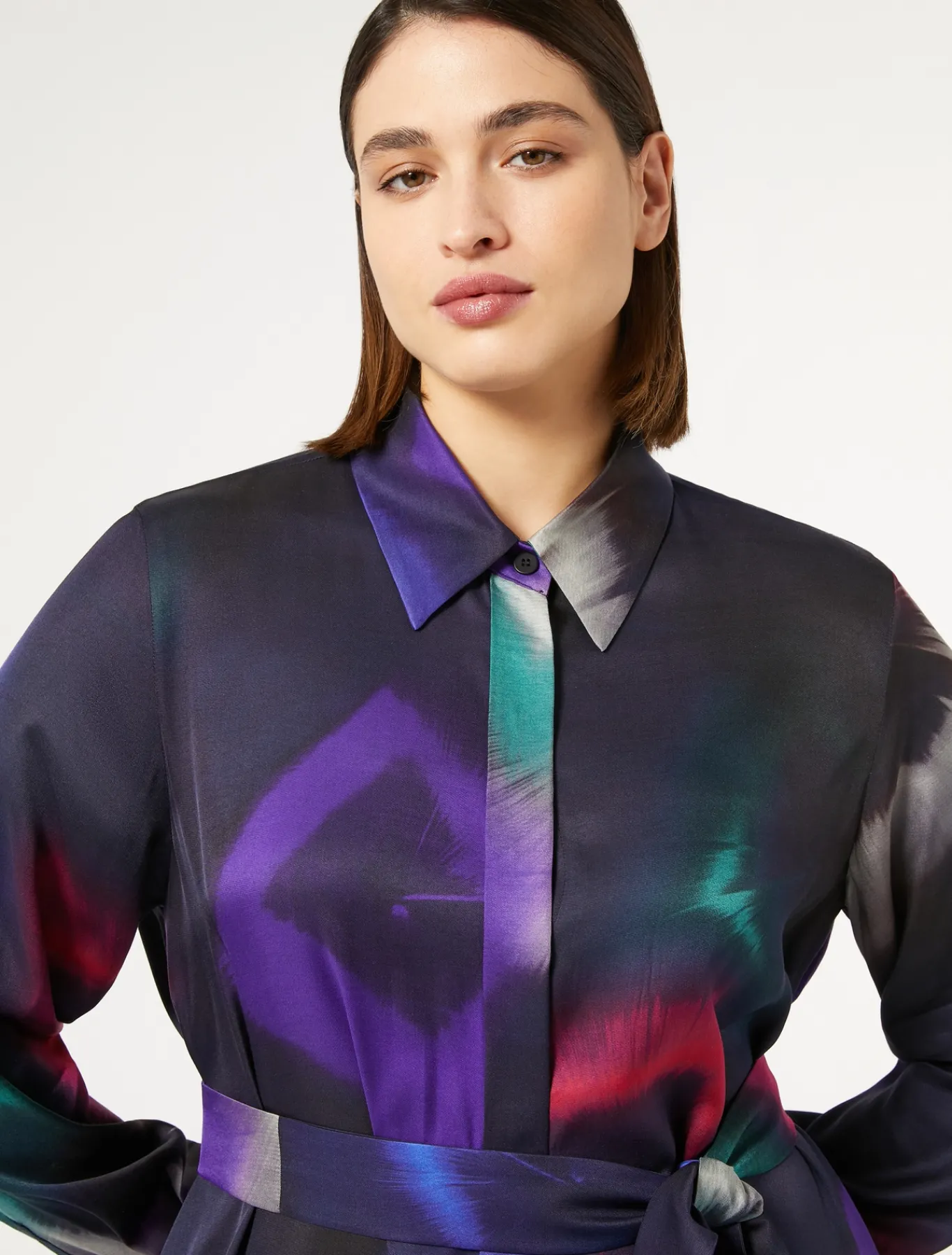 Marina Rinaldi Robe-chemise en sergé NOIR Clearance