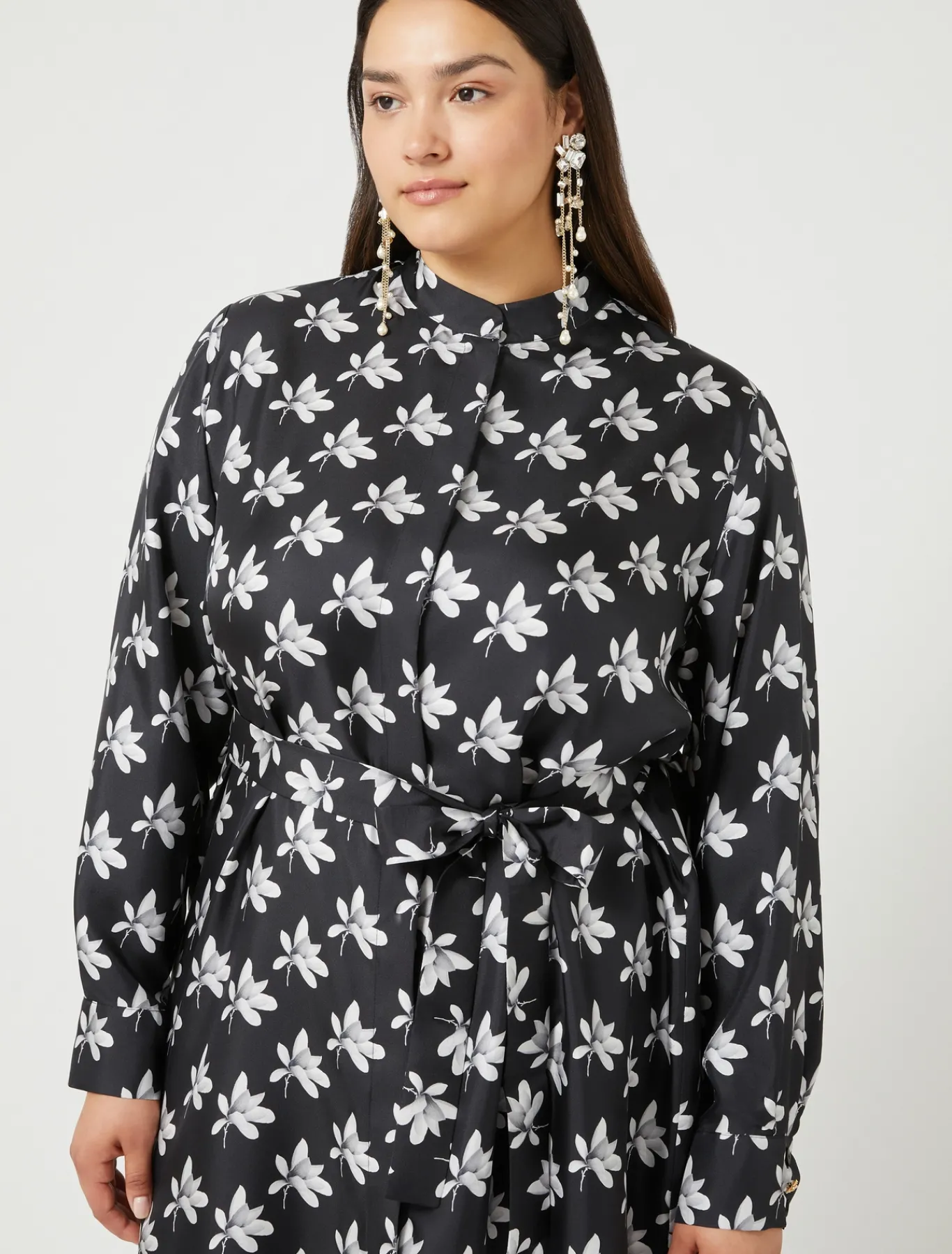 Marina Rinaldi Robe-chemise en sergé NOIR Hot