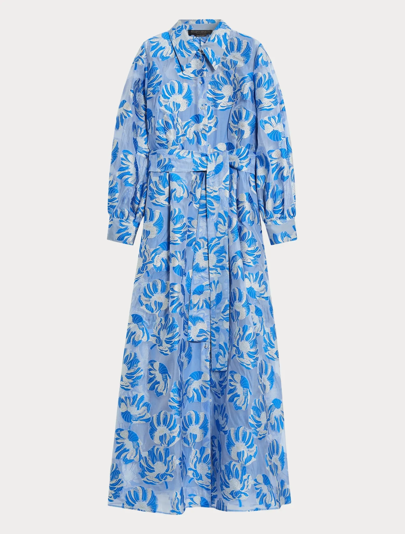 Marina Rinaldi Robe-chemise en soie BLEUET Sale