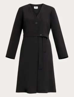 Marina Rinaldi Robe-chemise en toile de pure laine NOIR Best