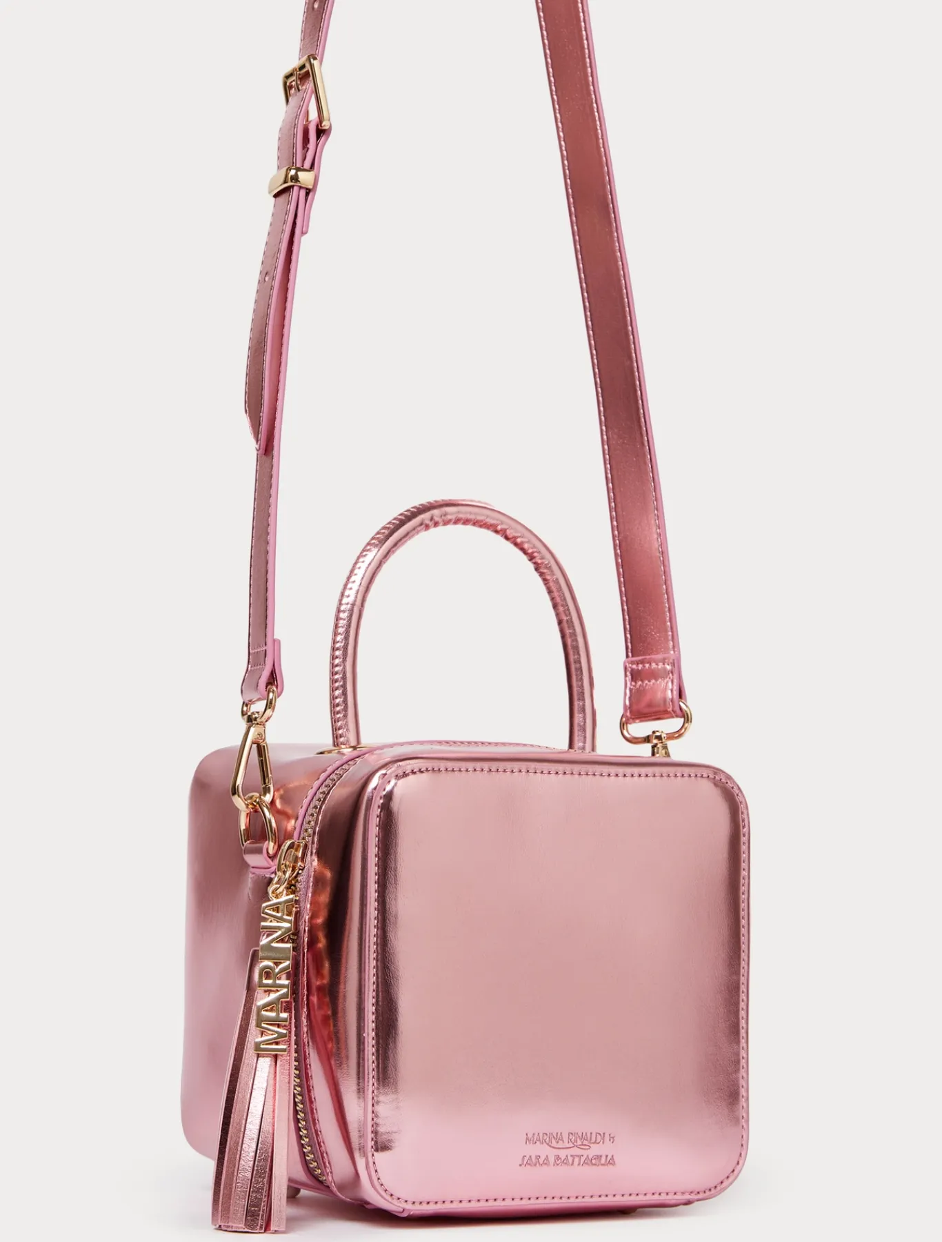 Marina Rinaldi Sac cube lamé ROSE Hot