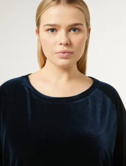 Marina Rinaldi Sweat-shirt en chenille stretch BLEUNUIT Discount