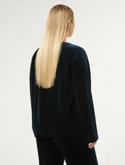 Marina Rinaldi Sweat-shirt en chenille stretch BLEUNUIT Discount