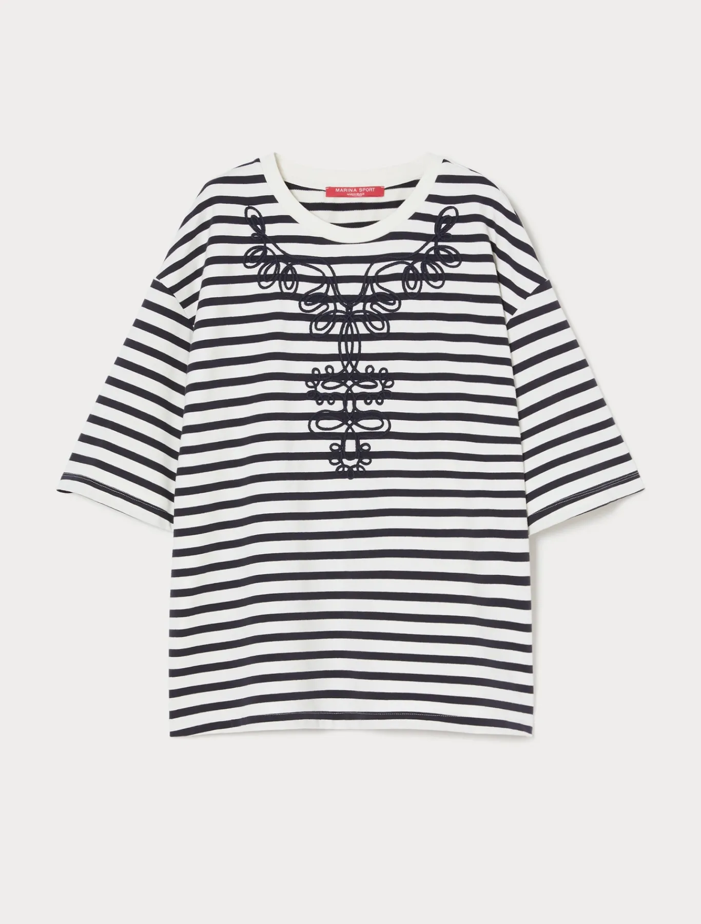 Marina Rinaldi Sweat-shirt en jersey avec broderies IVOIRE Best