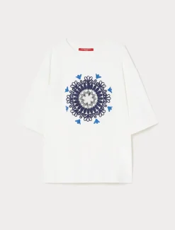 Marina Rinaldi Sweat-shirt en jersey avec broderies IVOIRE Fashion