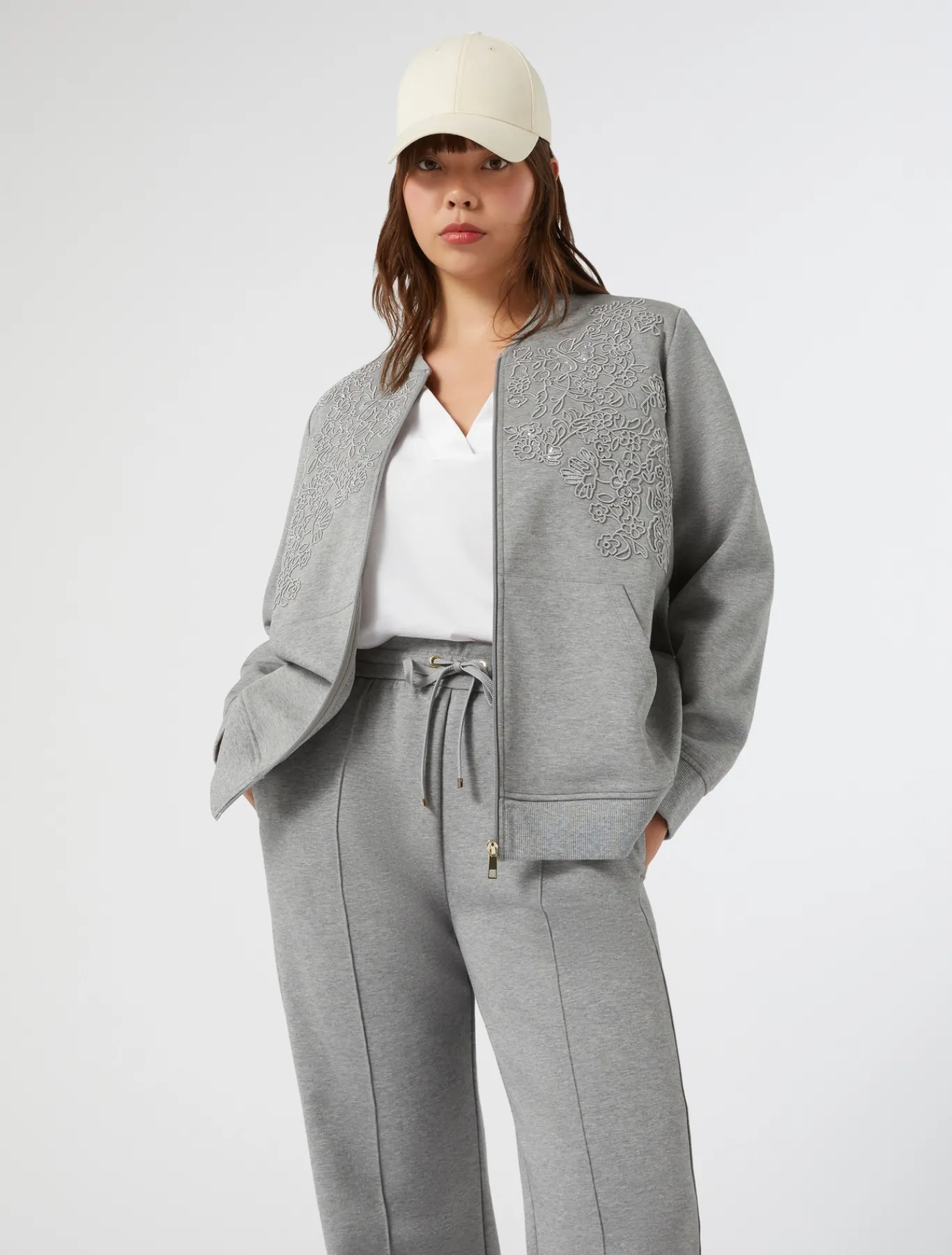Marina Rinaldi Sweat-shirt en jersey avec broderie GRISCLAIR New