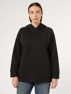 Marina Rinaldi Sweat-shirt en jersey interlock NOIR Clearance