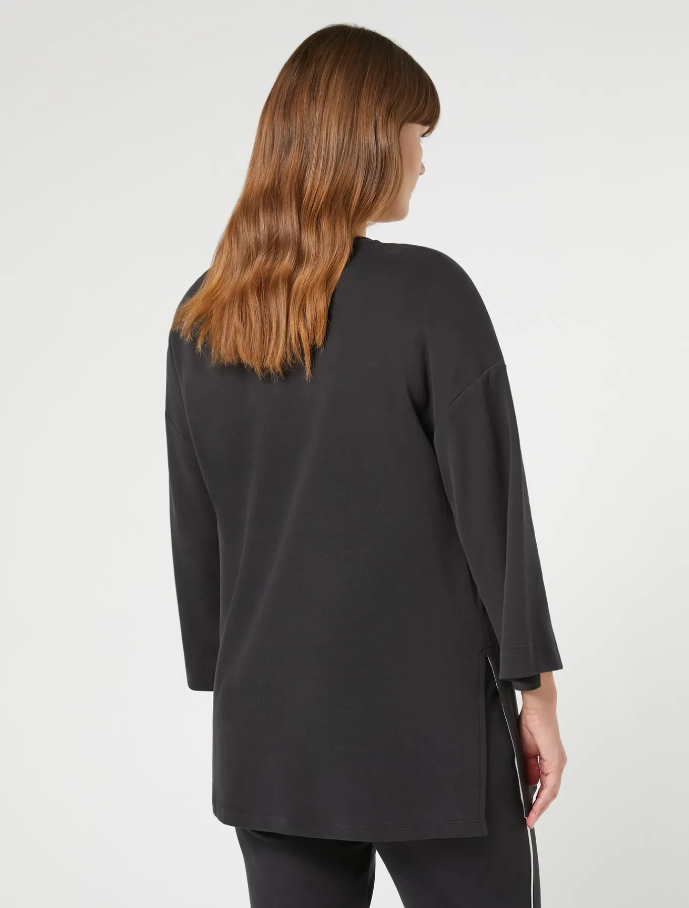 Marina Rinaldi Sweat-shirt en jersey interlock NOIR Discount