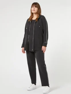 Marina Rinaldi Sweat-shirt en jersey interlock NOIR Outlet