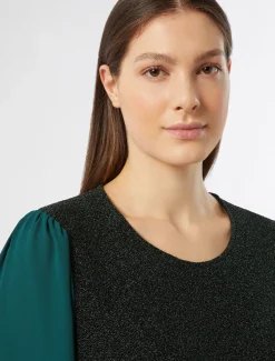 Marina Rinaldi Sweat-shirt en jersey lamé et georgette VERTFONCE' Online