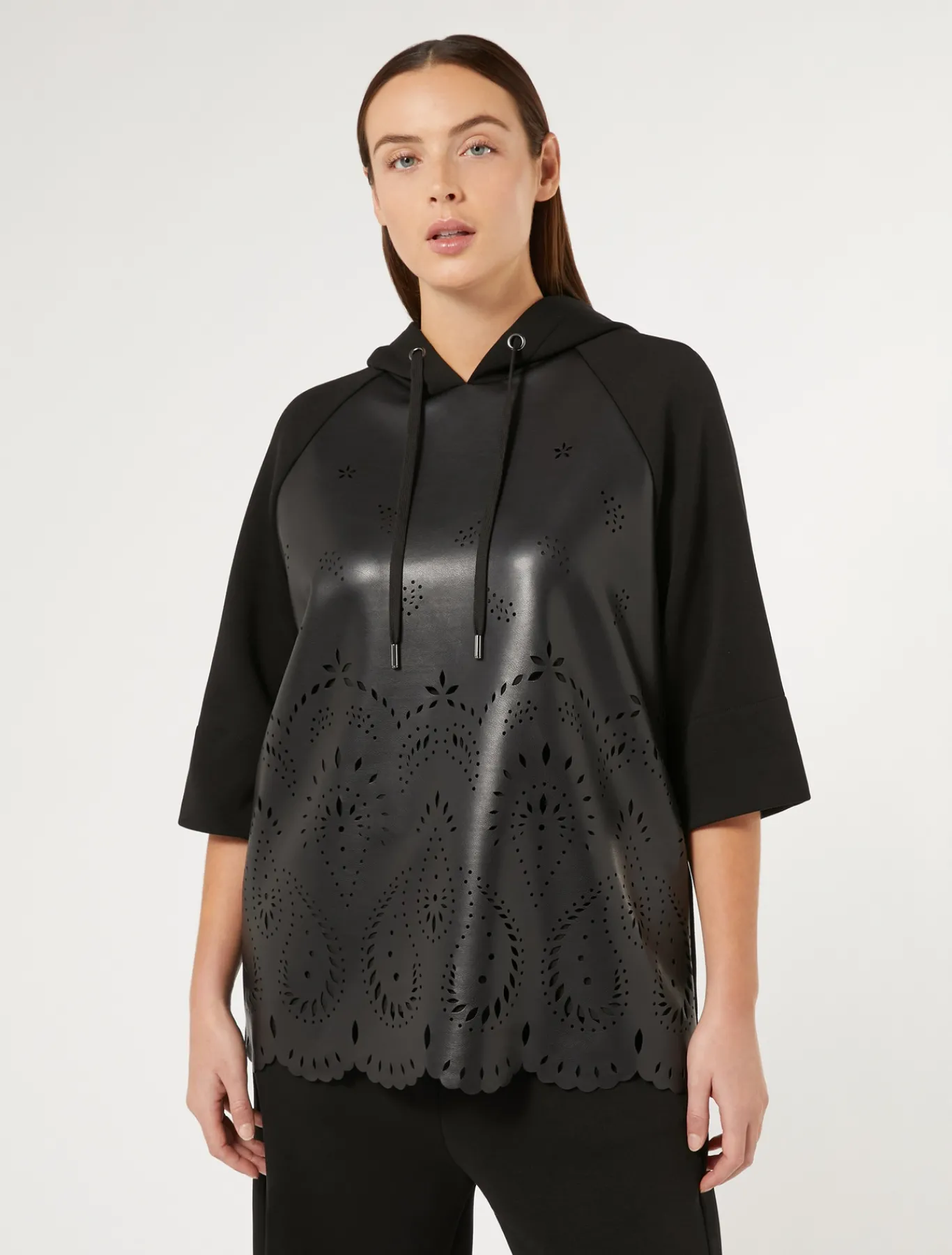 Marina Rinaldi Sweat-shirt en jersey scuba NOIR Sale