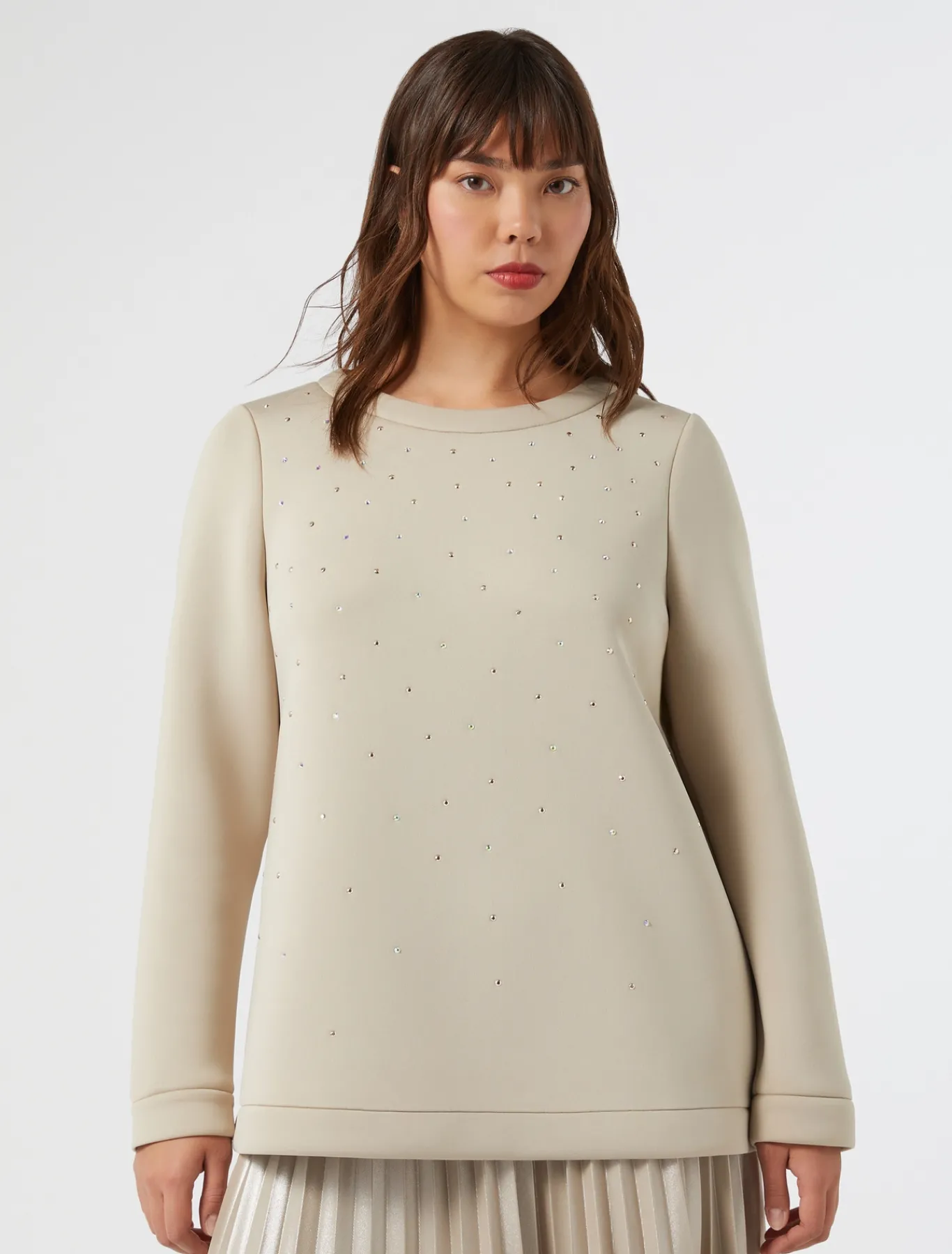 Marina Rinaldi Sweat-shirt en scuba SABLE Clearance