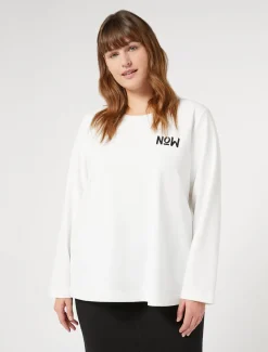 Marina Rinaldi Sweat-shirt en scuba crêpe LAIT Discount